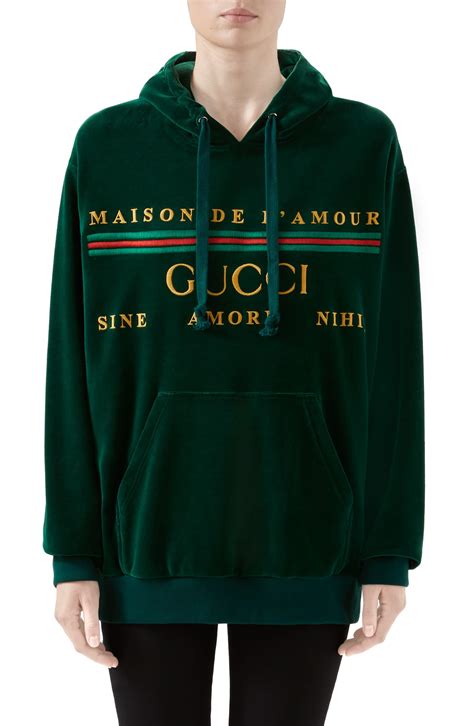 women's gucci sweatshirt|gucci velour sweatsuit.